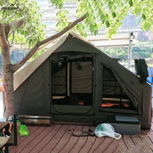 Carpa Inflable Grande para Acampar, Carpa Inflable Impermeable <span class=keywords><strong>de</strong></span> 5000 mm con Habitación <span class=keywords><strong>de</strong></span> Extensión para Acampar al Aire Libre en Familia - Product Image 2
