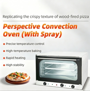 Four à convection électrique en acier inoxydable commercial, 4 niveaux, pour la cuisson en restaurant - Product Image 3