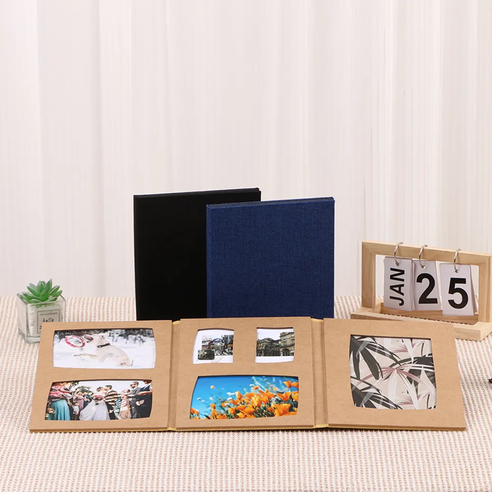 Cloth Cover Photo Album Colorful Fold-in Season Frame Graduation Paper Material for Graduations Hihg Quality 6x4 Linen 1000pcs