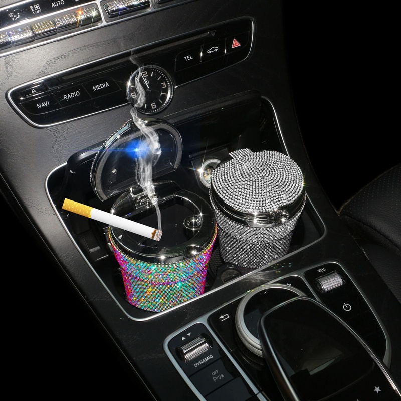 Diamond inlaid Creative Car Ashtray with