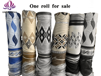 Rideau en tissu de bambou de haute qualité de 2,8 m avec motif jacquard imprimé poussière d'or, revêtement PVC, décoration de fenêtre personnalisée