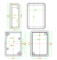 BMD 60027 ABS boîtiers de bureau boîte pour les données PCB Board & IOT capteur boîte meilleure conception de petite taille