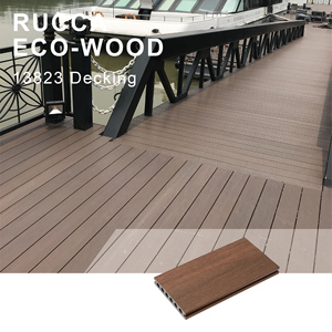 Rucca <span class=keywords><strong>2020</strong></span> Nuevo Decking Anti-UV de PVC ecológico 138*23mm Suelo WPC Buen <span class=keywords><strong>precio</strong></span> Instalación de clic al aire libre - Product Image 5