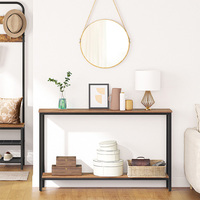 Vente en gros de table console industrielle étroite HOOBRO, table d'entrée mince, table de canapé avec étagère pour l'entrée du couloir du salon