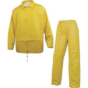 DELTA PLUS - EN400JATM 400 combinaison de pluie jaune en polyester avec revêtement en pvc-EAN 3295249004897 PROTECTION TOUS TEMPS - Product Image 1