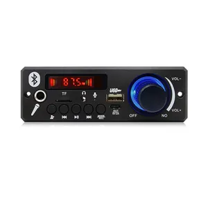 Placa amplificadora Bluetooth Karaoke de 160W, módulo de Audio MP3 con perilla, compatible con micrófono, auricular, altavoz y carga tipo C