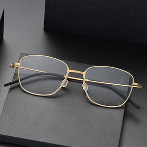 5530-1Pure إطار نظارات تيتانيوم للرجال والنساء جديد طيار بصري قصر النظر نظارات طبية إطار كوري بالكامل بدون مفك البراغي - Product Image 1