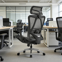 Chaise de bureau ergonomique pivotante confortable en maille, réglable pour la maison, le bureau, l'hôpital, l'atelier