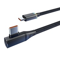 Câble coudé USB 3.2 Type-C vers Type-C 120W 6A à charge rapide, blindage en nylon tressé, pour iOS iPhone 15/16, ordinateur, imprimante, lecteur de codes-barres