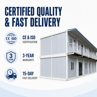 Kit de maisonnette modulaire préfabriquée écologique à 2 niveaux, type conteneur maritime, pour jardin, unité d'habitation complémentaire (ADU)