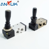 ANRUK 4V220-06 Vanne Solénoïde 5 Voies DC12V 1/4 BSP 5 Ports 3 Positions avec Indicateur LED pour l'Automatisation Industrielle