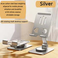 Support de téléphone métallique rotatif à 360 degrés, pliable, support de téléphone portable en aluminium pour iPad, support de tablette