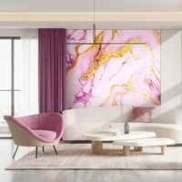 Panneaux en marbre blanc doré, panneaux en marbre de luxe modernes pour la cuisine et la salle de bain, revêtement mural