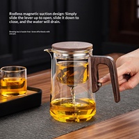 Théière Warwick avec infuseur intégré, verre borosilicate résistant à la chaleur, tasse à thé de 600 à 800 ml, style minimaliste