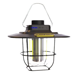 Linterna de Camping LED Portátil Recargable, Luz para Tienda de Campaña con Carga Tipo C, Interruptor de Rotación, Negro, Blanco, Verde - Product Image 1