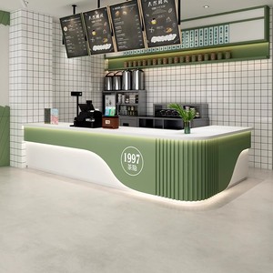 Mostrador <span class=keywords><strong>de</strong></span> Recepción Moderno y Sencillo para Salón <span class=keywords><strong>de</strong></span> <span class=keywords><strong>Belleza</strong></span>, Mesa <span class=keywords><strong>de</strong></span> Exhibición <span class=keywords><strong>en</strong></span> Forma <span class=keywords><strong>de</strong></span> Arco, Mostrador Pequeño para Tienda <span class=keywords><strong>de</strong></span> Ropa - Product Image 2