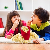 Bol réutilisable en silicone alimentaire pliable pour faire des pop-corn, avec couvercle, idéal pour les soirées cinéma, lavable