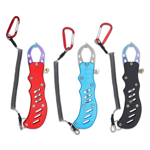 Lu Ban's Work Fishing Plier Stainless Steel Aluminum Fish Gripper Black Blue Red Multi Color With Carabiner Hook - Product Image 2