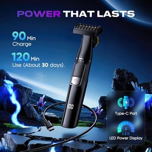Afeitadora Eléctrica IPX7 One Blade para Cara y Cuerpo, Recortadora de Barba y Depiladora, Maquinilla de Afeitar Recargable para Uso en Seco y Húmedo, Recortadora de Vello Nasal y de Cejas - Product Image 2