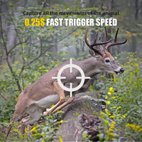 Caméra de chasse extérieure pour sentiers de faune, sans flash, double capteur, vision nocturne FHD 1080P, double objectif CMOS, étanche IP67, 30MP