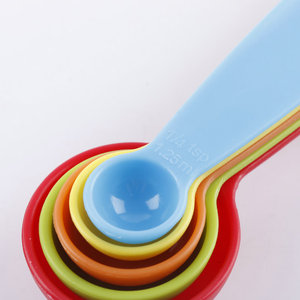Ensemble de cuillère à mesurer en plastique de 5 pièces couleur gravé cuillère à mesurer - Product Image 4