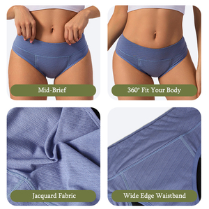 <span class=keywords><strong>Protection</strong></span> complète pour femmes 4 couches culottes menstruelles culottes menstruelles sous-vêtements d'incontinence lavables sous-vêtements fonctionnels - Product Image 5