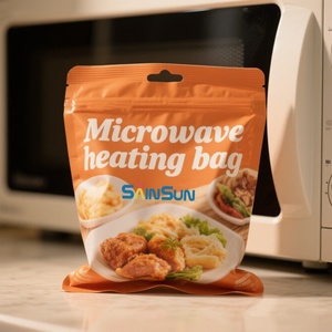 Bolsas de Embalaje de Alimentos Personalizadas para Microondas, Aptas para Uso Alimentario, Resistentes a Altas Temperaturas, para Cocción al Vapor, con Base para Cocinar - Product Image 3