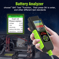 JDiag BT400 Probador de Baterías de Coche 12V OBD con Pinza de Cocodrilo, Analizador de Doble Uso, Detector de Fugas de Vehículos, Herramienta de Diagnóstico Actualizable