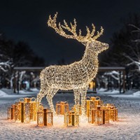 Grande décoration interactive de lanternes pour parc d'attractions, pour Noël, utilisation intérieure/extérieure, spectacle de lumière pour parc à thème
