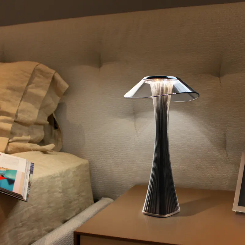 Led lampu meja gaya ramping USB 5V dioperasikan nirkabel lampu meja Led isi ulang untuk kamar tidur Ding Room Bar