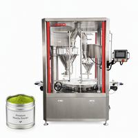Machine de remplissage de poudre de matcha entièrement automatique avec remplisseur à vis haute précision et ligne d'embouteillage intégrée