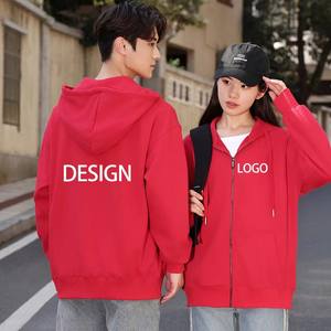 Sudadera de lujo con diseño personalizado, logotipo bordado, fabricante de sudaderas con cremallera, sudadera de algodón grueso con cremallera para hombre - Product Image 2