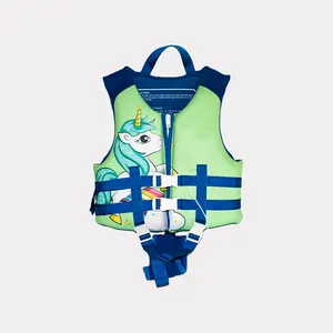 可爱定制图案高品质柔软救生衣婴儿儿童氯丁橡胶儿童浮动救生衣儿童游泳背心