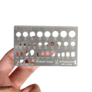 Estimador de Quilates de Diamantes Portátil Stuccler de Acero Inoxidable, <span class=keywords><strong>Regla</strong></span> de Medición de Piedras Preciosas <span class=keywords><strong>para</strong></span> Joyeros, Herramienta de Estimación de Tamaño de Diamantes - Product Image 5