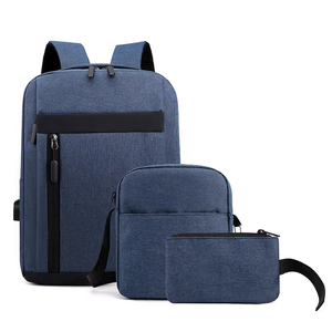 Mochila Antirrobo Impermeable Oxford Geométrica de 3 Piezas con Cierre USB y Capacidad de 20-39L para Viajes al Aire Libre y Estudiantes - Product Image 3