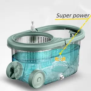 360 spin sistema de limpeza elétrica doméstica, esfregão e balde com energia giratória