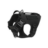 Harnais tactique léger et silencieux pour animaux de compagnie, avec clip de ceinture avant, crochet pour étiquette d'identification de chien, fonction anti-traction, solide, pour l'entraînement des chiens de travail