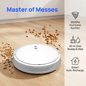 หุ่นยนต์ดูดฝุ่นอัจฉริยะบางเฉียบพร้อมระบบชาร์จและต่อการทำงานอัตโนมัติ, หุ่นยนต์กวาดและถูพื้น 2-in-1 สำหรับพื้นบ้าน, ขนสัตว์เลี้ยง, ใช้ในบ้าน - Product Image 4