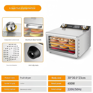 Déshydrateur alimentaire portable domestique en acier inoxydable à grande capacité 18 couches haute efficacité 220V pour la séchage des snacks et usage en restaurant - Product Image 4