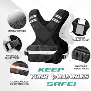 Fspg Chuyên Nghiệp Có Thể Điều Chỉnh Trọng Đào Tạo Vest Với Có Thể Tháo Rời Sắt Trọng Lượng Cho Crossfit & Phòng Tập Thể Dục Tập Luyện - Product Image 2