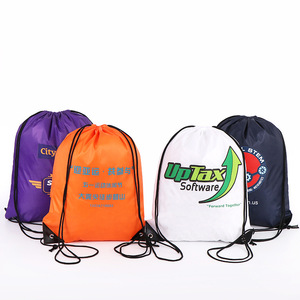 Mềm Polyester <span class=keywords><strong>210D</strong></span> 420D Dây Kéo In Ấn Giản Dị Ba Lô Vẽ Chuỗi Ba Lô Thể Thao Phòng Tập Thể Dục Túi Với Biểu Tượng Tùy Chỉnh - Product Image 4