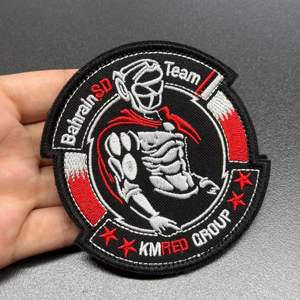 라운드 복싱 자수 패치, 팔 또는 가슴 부착용 맞춤 제작 배지, 재봉 및 벨크로 뒷면 - Product Image 1