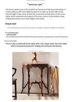 Einzigartiger Stil Redwood Rosenholz Halbmond/Halbrund Konsolentisch Marmorplatte Chinesischer Ming-Qing Klassischer Massivholz Wohnzimmertisch
