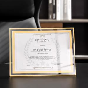 Cadre <span class=keywords><strong>photo</strong></span> <span class=keywords><strong>en</strong></span> <span class=keywords><strong>verre</strong></span> pour licence commerciale, certificat, <span class=keywords><strong>photo</strong></span> 4x6, 5x7, 8x10, A4, cadre <span class=keywords><strong>photo</strong></span> <span class=keywords><strong>en</strong></span> <span class=keywords><strong>verre</strong></span> cristal, décoration de table - Product Image 3