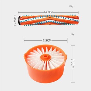 Compatible avec Black+Decker BSV2020G BSV2020P, ensemble de brosses à rouleaux et de filtres pour usage domestique, pièces de rechange pour aspirateur en plastique - Product Image 2