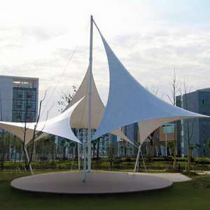 Pergola bioclimatique moderne en aluminium, gazebo de jardin extérieur, <span class=keywords><strong>pavillon</strong></span> avec toit en membrane architecturale pour hôtel et parc - Product Image 5