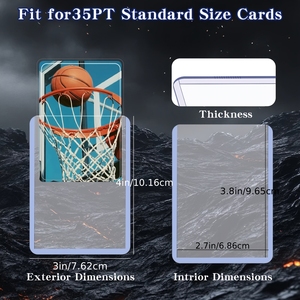 Skyjoy TL003 300 Pack 35pt for Hard Plastic 3x4 Inch <b>Trading</b> <b>Card</b> <b>Sleeves</b> for Sports Game <b>Cards</b> USA Local Stock - Product Image 6