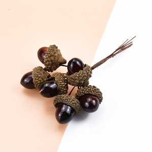 6 pz piccole foglie fatte da te raccogliere piante artificiali floccate per la disposizione dei muri di fiori - Product Image 3