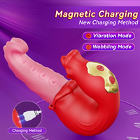Großhandel FT-004-018 Teleskopischer Silikon-Vibrator mit Stoßfunktion USB-Aufladbar IPX6 Wasserdicht für Frauen-OEM