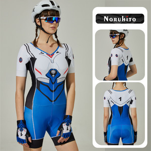 Conjuntos de Ropa de Ciclismo <span class=keywords><strong>Shinji</strong></span> <span class=keywords><strong>Ikari</strong></span> Eva Neon Genesis, Pantalones Cortos de Ciclismo MTB, Pantalones Cortos de Bicicleta, Pantalones de Ciclismo, Pantalones Cortos MTB con Tirantes, Traje de Triatlón - Product Image 4